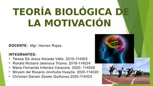 Teoria Biologica De La Motv Psicologia