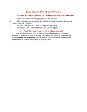 La Masacre De Las Bananeras
