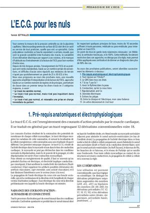 Cardio L'ecg Pour Les Nuls