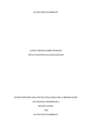 El Folclor Colombiano