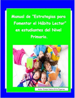 Estrategias Para Fomentar El Hábito Lector En Estudiantes Del Nivel Primario