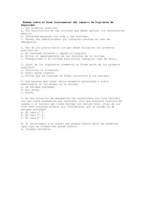 Test Primeros Auxilios