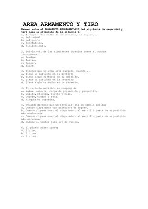 Test Armamento Y Tiro