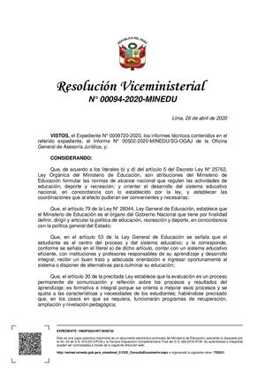 Rvm N 094 2020 Minedu