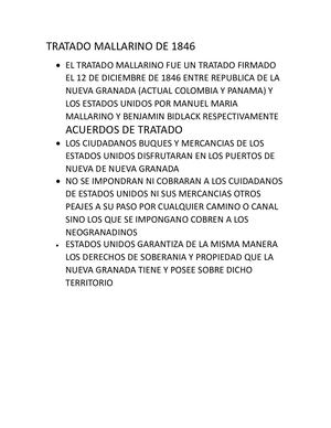 Tratado Mallarino De 1846