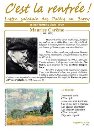 27 C'est La Rentrée 25/09/2020