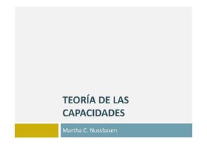 43614053 Presentacion De La Teoria Las Capacidades De Martha Nussbaum