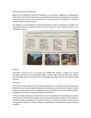 Fenómenos Sociales En Guatemala