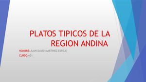 Platos Tipicos De La Region Andina Informatica