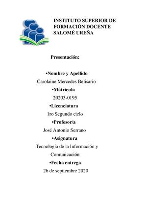 La Tic (Tecnología De La Información Y Comunicación)