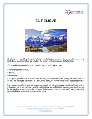 El Relieve Geografia Sextos