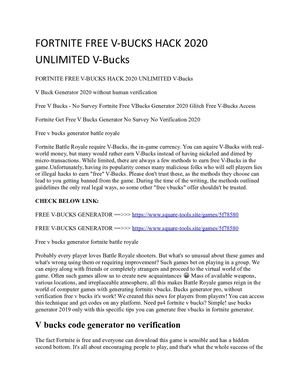 Calameo Fortnite Free V Bucks Hack 2020 Unlimited V Bucks