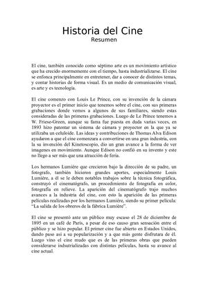 Historia Del Cine