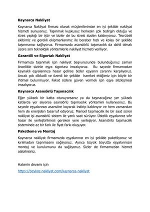 KAYNARCA NAKLİYAT