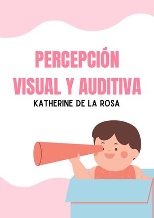 Visual Y Auditivo, Percepciones