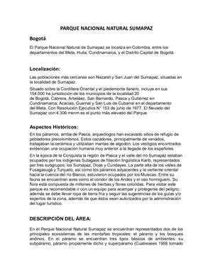 Revista Del Parque Nacional Natural Sumapaz