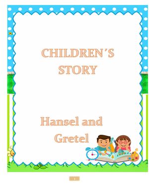 Cartilla De Ingles Hansel Y Gretel