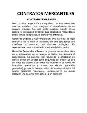 Contratos Mercantiles