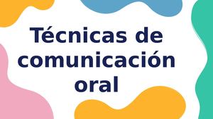Tecnicas De Comunicacion Oral