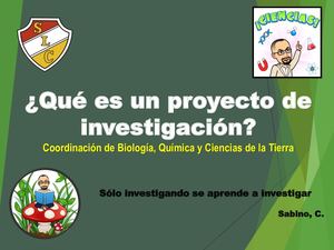 ¿Qué es un proyecto de Investigación?