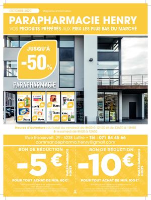 Pharmacie Henry Catalogue Automne 2020.