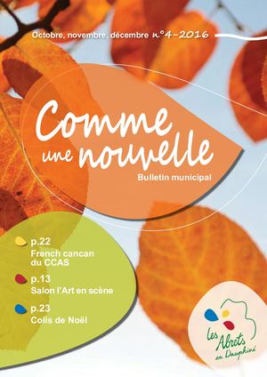 Comme une nouvelle | Automne 2016 | n°4