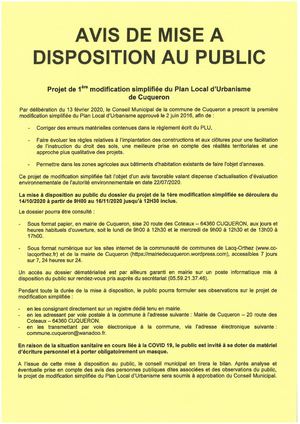 Visuel Avis De Mise à Disposition Au Public