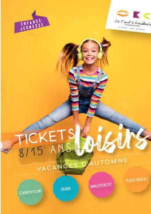 Tickets loisirs programme Automne 2020