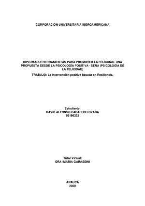 Trabajo Final De Intervenciones Positivas David Capacho