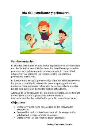 Día Del Estudiante Y Primavera