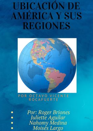 Ubicación De América Y Sus Regiones