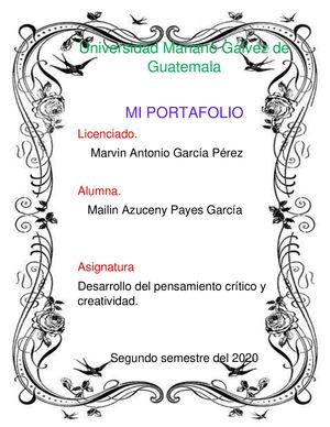 Portafolio pensamiento creativo