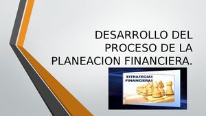 Desarrollo Del Proceso De La Planeacion Financiera