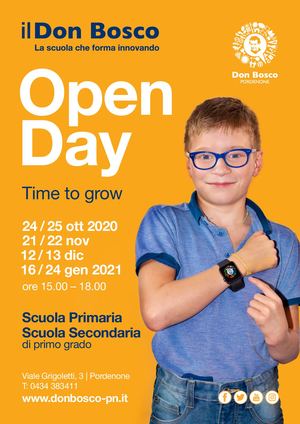 POSTER OPEN DAY 2020 - 2021 Don Bosco Pordenone