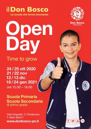 POSTER OPEN DAY 2020 - 2021 Don Bosco Pordenone