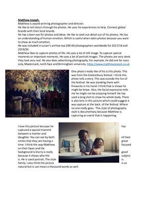 Alucia page, tv and film year 1