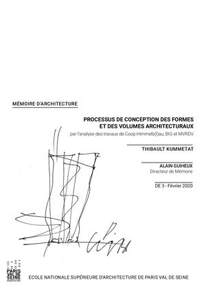 Processus de conception des formes et des volumes architecturaux - Thibault Kummetat