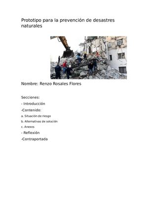 Prototipo Para La Prevención De Desastres Naturales