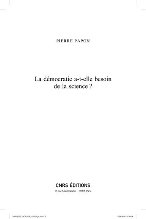 La Démocratie A T Elle Besoin De La Science