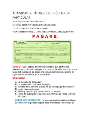 Actividad 2 Titulos Y Operaciones De Credito