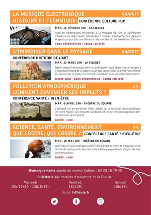 Programme des conférences 2020-2021