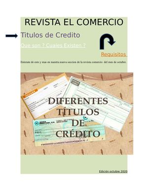 Revista Titulos De Credito