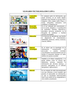 Glosario Tecnología Educativa