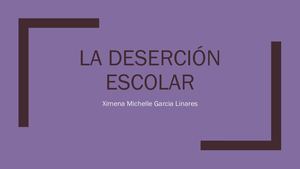 La Deserción Escolar