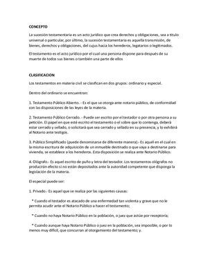 EL TESTAMENTO Y SUS GENERALIDADES