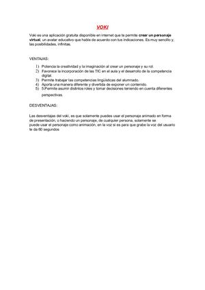 Voki, Ventajas Y Desventajas