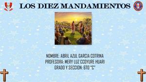 Tarea De Religion Los Diez Mandamientos