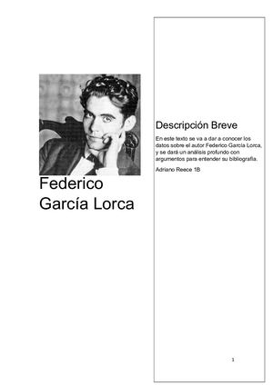 Federico Garcia Lorca