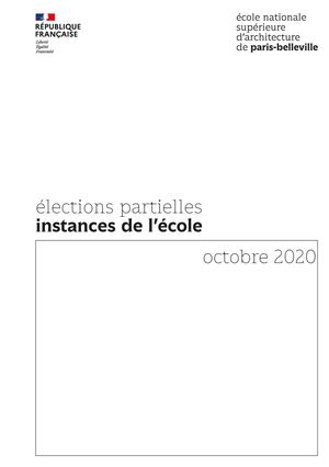 2020 Élections partielles des instances
