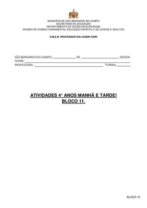 4°s Anos Bloco 11 Ok
